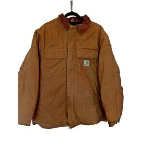 Vintage Carhartt Duck Quilt Lined Work Coat Jacket USA Union Made  SZ XL-2XL C03